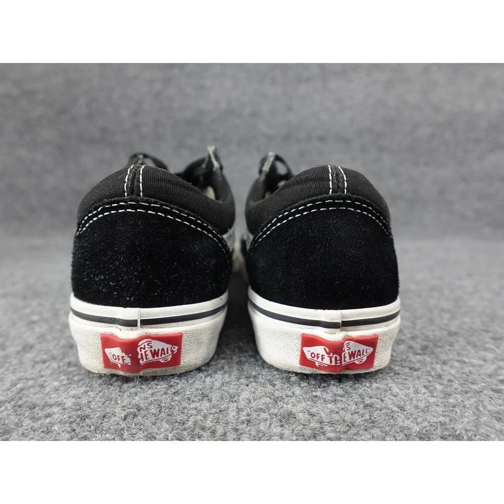 Vans Old Skool Sneakers Womens 5 Men 3.5 Black Good Suede Canvas 721356